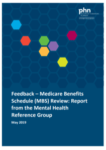 VTPHNA feedback 2019 MBS review report mental health reference group cover