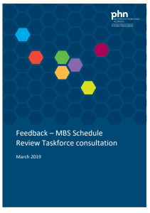 VTPHNA feedback 2019 MBS review taskforce reports cover