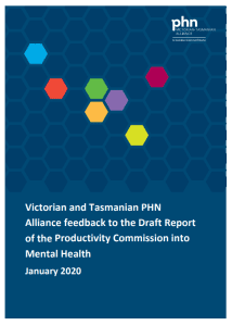 VTPHNA feedback 2020 Productivity Commission report on Mental Health cover