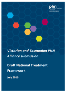 VTPHNA submission 2019 draft National Treatment Framework AOD treatment cover
