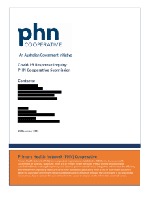 Front cover of the COVID-19 Response Inquiry